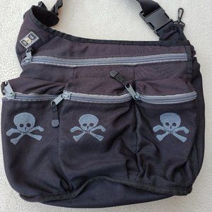 Diaper Dude Black Nylon Daddy Diaper Bag Messenger